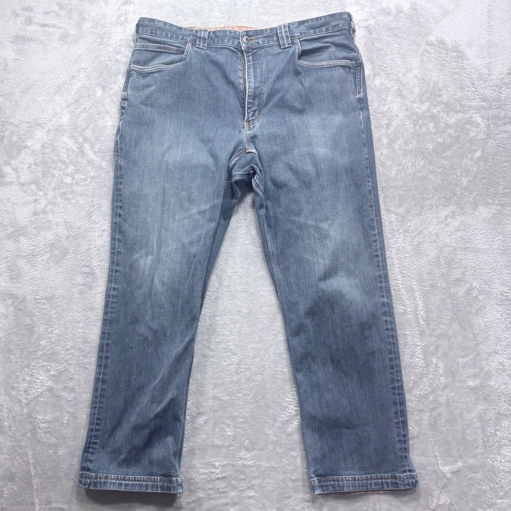 Duluth Trading Co Ballroom Double Flex‎ Jeans Mens 40x30 Blue Medium Wash Gusset